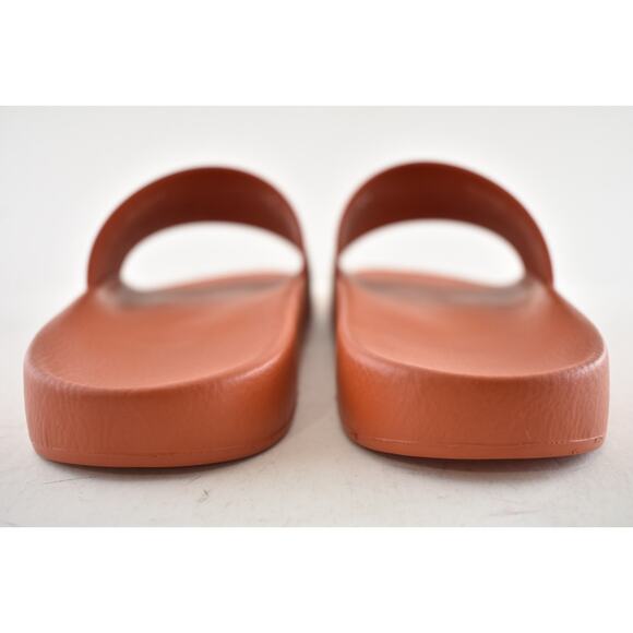 Givenchy Paris Orange Black Logo Rubber Pool Slide Sandal Flip Flop Flat 44 11
